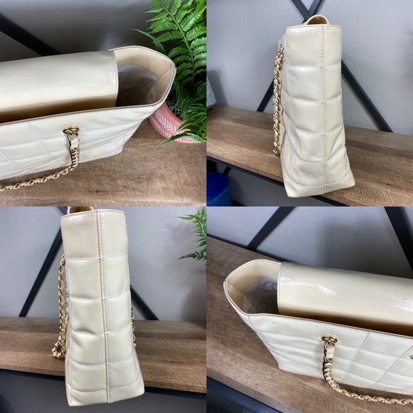 SOLD Chanel Chocolate Bar Patent Leather Tote - Picture 7 of 16